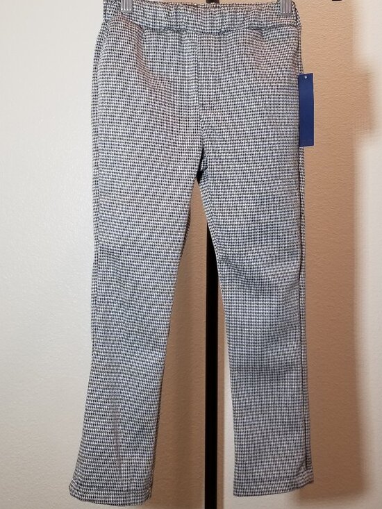Tahari Other - Tahari Boys Dress Pants Size 6 Brown Houndstooth Pull On Stretch Preppy City NWT